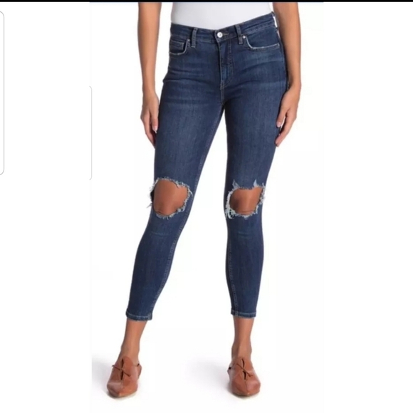 Free People busted Knee High rise skinny Jeans NWT - Picture 4 of 8